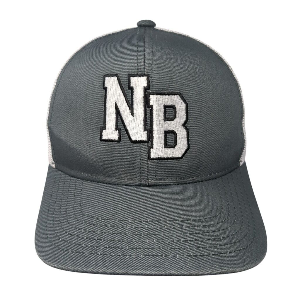 NB Snapback Mesh Back Trucker Hat Gray Youth One Size Pacific Headwear